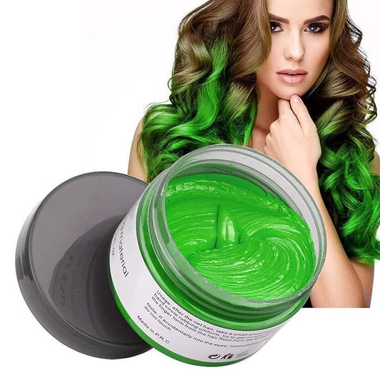 Green Hair Spray, Temporary Color Wax, Natural Coloring Material, Disposable Styling Clay for Cosplay, Party, Masquerade, Halloween (Green, 1 Pack)
