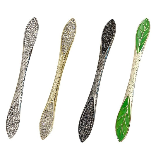 4 Pcs French hair pins for women,hair sticks for buns,Buns and Updos with No Hair Damage,Four Colors Rhinestone Metal French Pin Great Hold,Suitable for fine & thick hairUS319 (Four Colors)