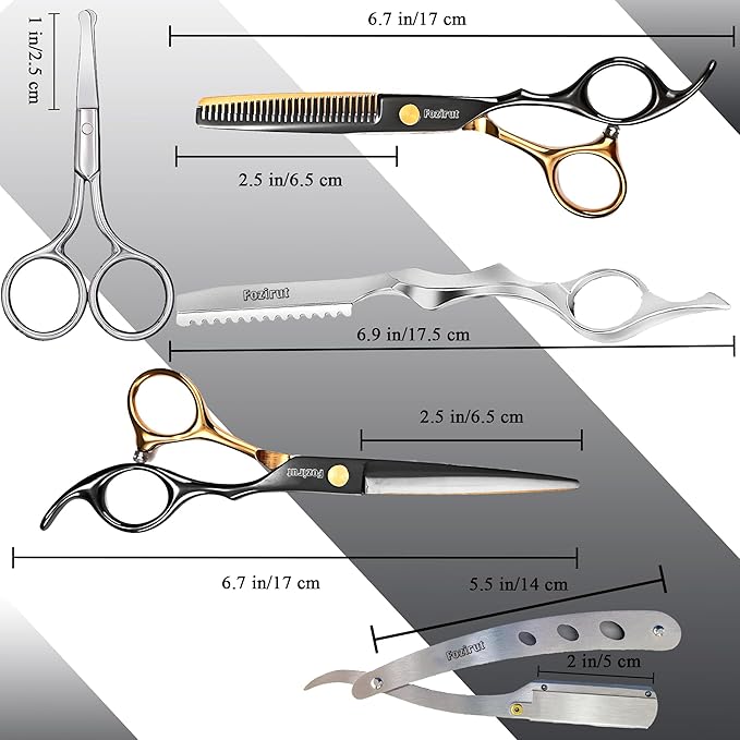 Professional Barber Scissors Hair Cutting Shears Kit, Thinning Shears for Hair Cutting, Haircut Scissors Wig Trimming Texturize Shears Kit for Women Men
