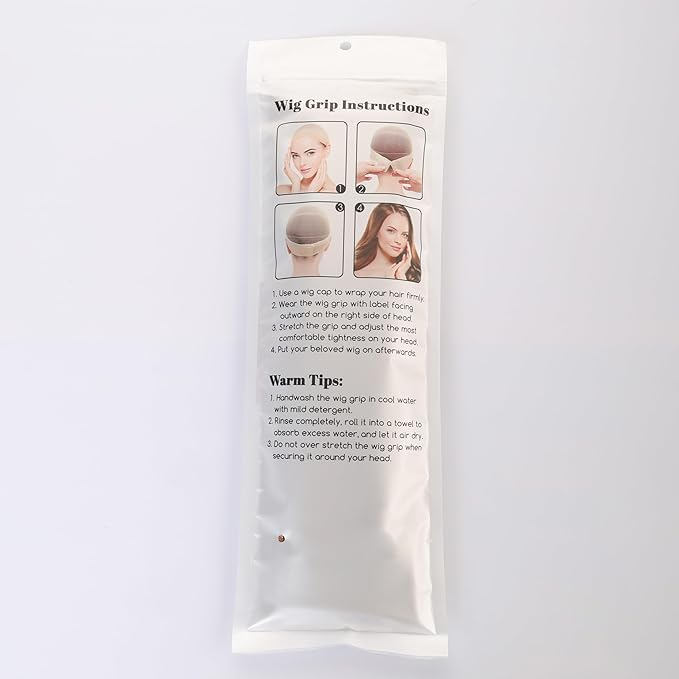 Dreamlover Wig Grip Bands for Keeping Wigs in Place, Wig Grip Headband, Grey, 2 Pieces