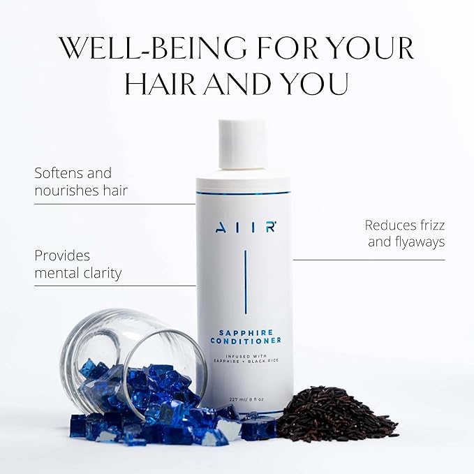 AIIR Sapphire Conditioner - Adds Shine & Softness, Amino Acids Repairs and Strengthens Damaged Hair, Hydrate and Moisturize Dry Brittle Hair, Color Safe for All Hair Types, 8 oz