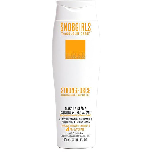 Strengthening Conditioner for Damaged Hair – Vegan, Repair & Anti-Breakage Formula with Argan Oil & Hair Vitamins – Color Safe Moisture Conditioner – SNOBGIRLS STRONGFORCE – 10.1 fl oz