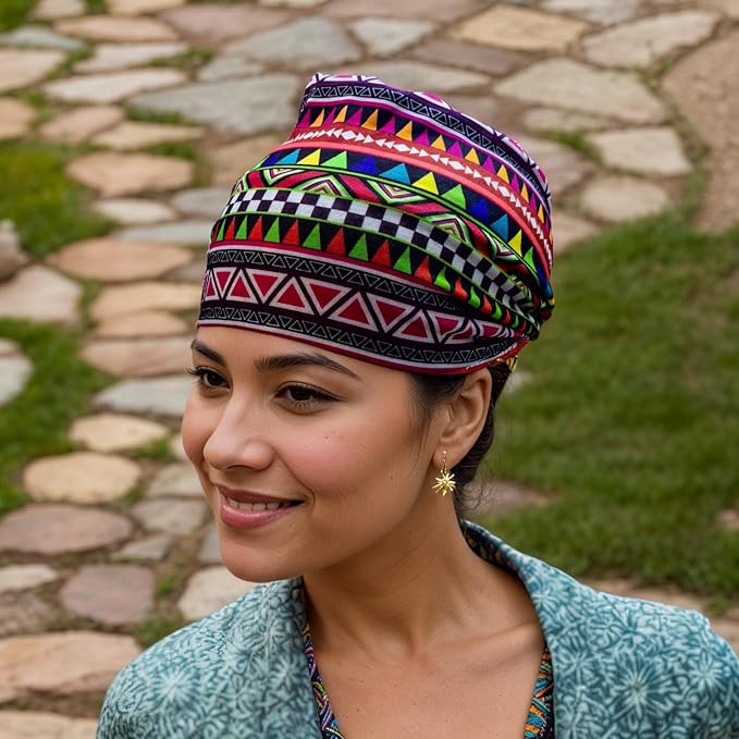 1 Pack Boho Headbands Stretch Paisley Print Bandana Headband Criss Cross Hair Bands Knotted Head Wrap Yoga Daily for Women and Girls (Red Vintage)