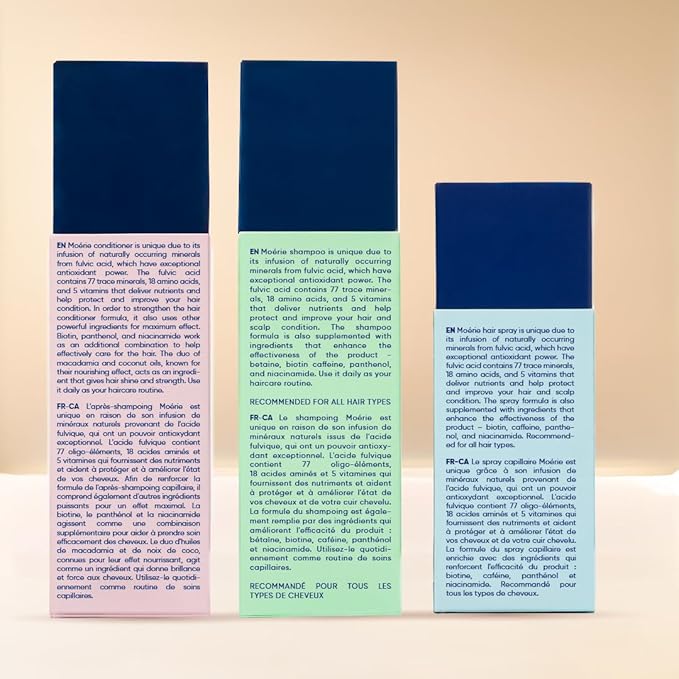 Moerie Mineral Shampoo and Conditioner Plus Hair Growth Spray Set – Ultimate Hair Care Pack – For Longer, Thicker, Fuller Hair - Volumizing Hair Care Products – Paraben & Silicone Free - 3 Products