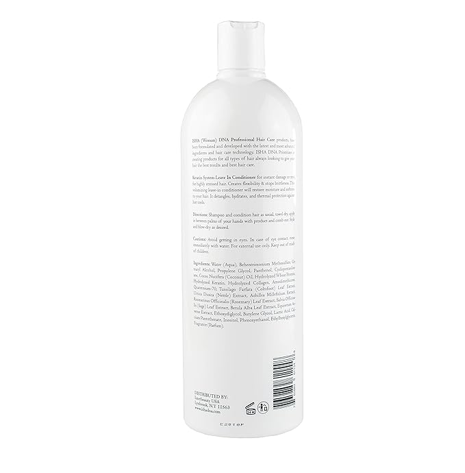 Keratin Treatment System Leave In conditioner - Sulfate Free - Daily Treatment For Instant Damage Control - Provides Volume and Detangles - Coconut and Argan Oil Infused (32 Fl oz.)