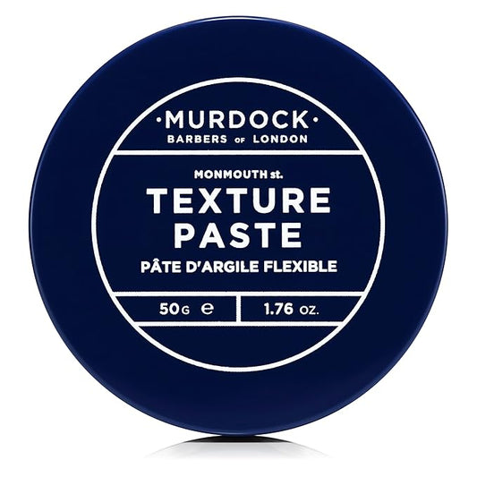 Murdock London Texture Paste – Soft Hold, Low Sheen Hair Paste for Men + Rough Textured Finish Without Grease – Lightweight Styling Cream for Short to Medium Hair (1.76 fl. oz.)