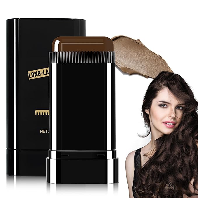 Waterproof Hair Dye Comb For Women: Portable Root Touch Up Hair Color Stick, 2-In-1 Sweat-Proof Instant Coverage Pen For Men & Women (Dark Brown)