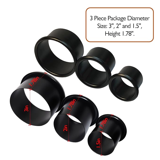 Hair Styling Tools Station Organizer Holder for Dryer, Curling Iron and Accessories, 3inch, 2inch and 1.5inch Open End (Black)