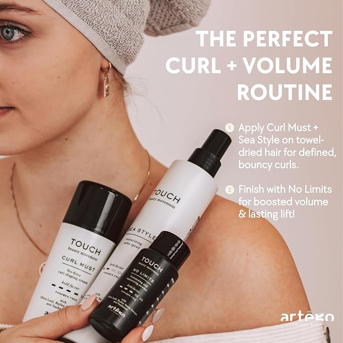 Artègo TOUCH Curl Must Styling Cream (3.4 fl oz) – Curl Defining & Anti-Frizz Cream for Soft, Bouncy, Long-Lasting Curls