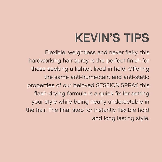 KEVIN.MURPHY SESSION.SPRAY FLEX - Flexible Finishing Hair Spray - For All Hair Types - Lightweight Hold - Humidity Resistant Hair Care - Travel Size - 100 mL / 3.4 fl oz (Pack of 2)