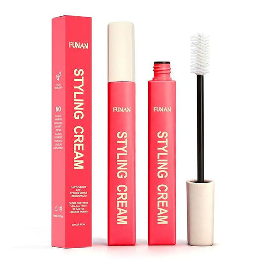 Hair Cactus Fruit 3-in-1 Hair Styling Cream & Flyaway Taming Wand – Sleek Finish, Frizz Control, Edge Smoothing & Hair Shine | Natural Oils Formula | Lightweight, Non-Greasy, Travel Size(2 Packs)