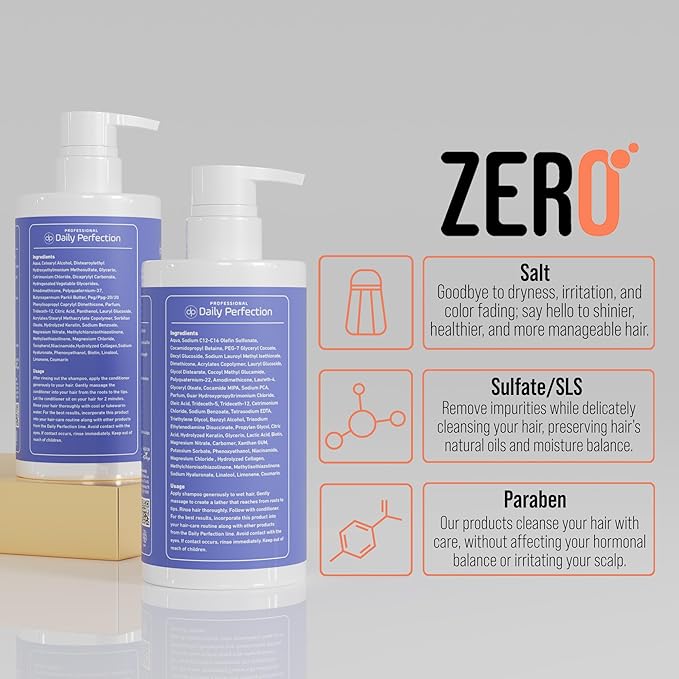 (dp) Collagen Shampoo & Conditioner – Boost Volume and Strength for Flat Hair – Clean + Salon-Grade Formula with Biotin & Keratin