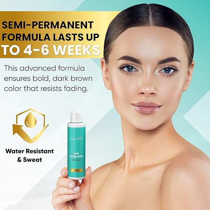 Professional Dark Brown Hair TINT KIT – Semi-Permanent Root Touch-Up Color, 25ml – Spot Coloring for Roots & Grays, Waterproof Formula, 40 Applications, Lasts 4-6 Weeks