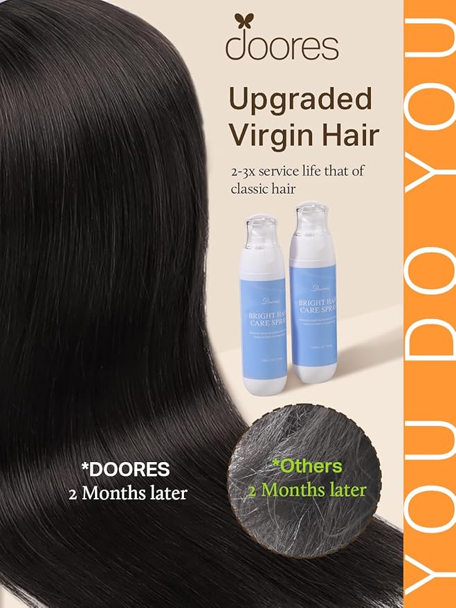 DOORES Tape in Hair Extension Real Human Remy, Dark Brown Remy Tape in Human Hair Straight Skin Weft Natural Hair Extensions Tapeins 18 Inch 50g 20pcs