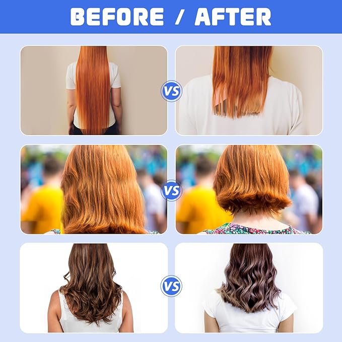 Professional Hair Cutting Kit for Women & Kids - Hair Scissors, Split Ends Trimmer & Bangs Clips - DIY Home Haircut Tools for Precision Cutting, Styling & Trimming