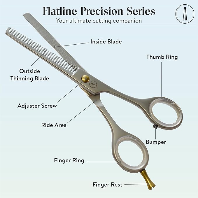 ANDUSTRIAL - Professional Hair Cutting And Thinning Scissors/Shears For Men/Women/Home/Salon - Premium High Carbon Steel Quality - Smooth And Sharp - 6 Inch, Silver