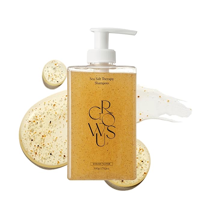 GROWUS Sea Salt Therapy Shampoo, Clarifying Shampoo - Removes Product Buildup, dirt and oil, 16.9 fl.oz, Free from Paraben, Sulfate