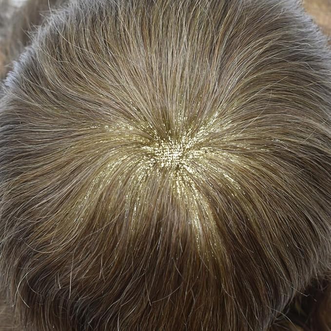 Toupee For Men Real Human Hair System For Men Full Swiss Lace Mens Toupee Lace Hair Piece For Men Hair System Bleached Knots 8x10-90% light density#510 5# MEDIUM LIGHT BROWN+10% GREY