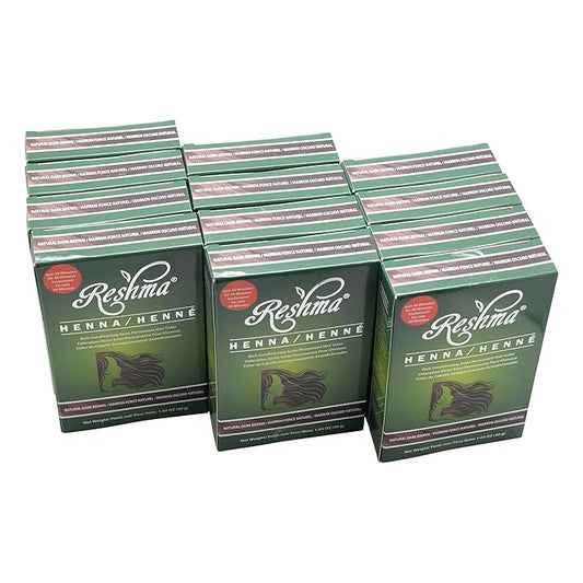 Reshma Beauty 30 Minute Henna Hair Color | Infused with Natural Herbs, For Soft Shiny Hair | Henna Hair Color/Dye, 100% Gray Coverage |Semi Permanent | Ayurveda Hair Products (Dark Brown, Pack Of 12)