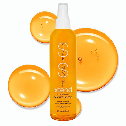 SIMPLY SMOOTH Humidity Shield Texture Hair Spray Strong & Light Hold, Shine Finishing Styling Spray Resists Humidity & Repels Moisture Customizable Hold Hair Spray 8.5 Oz