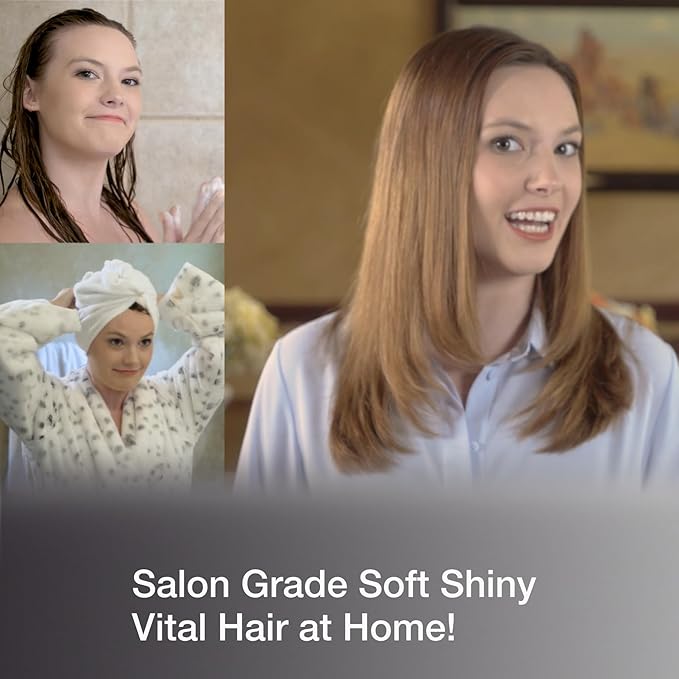 Vitamins Keratin Travel Kit - Weightless Heat Protectant, Nourishing Clarifying Shampoo, Intensive Deep Conditioner for Damaged Hair