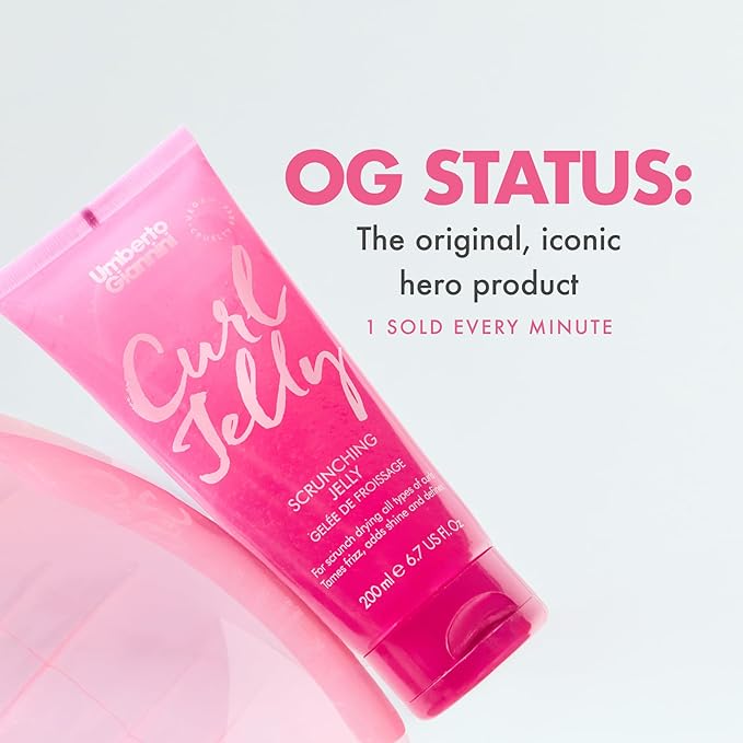Umberto Giannini Curl Jelly Scrunching Jelly 6.7 fl Oz - Frizz Solution Defining Hair Gel for 2a-4c Curly, Wavy, Coily Hair - Vegan & Cruelty-Free