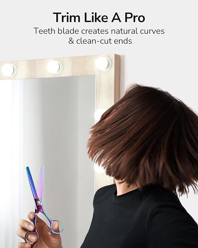 ULG Hair Thinning Scissors Professional Barber’s Texturizing Teeth Shears for Hairdressing, Salon and Home Use Thinning Shears for Hair Cutting, Made of Japanese Stainless Steel, 6.5 inch