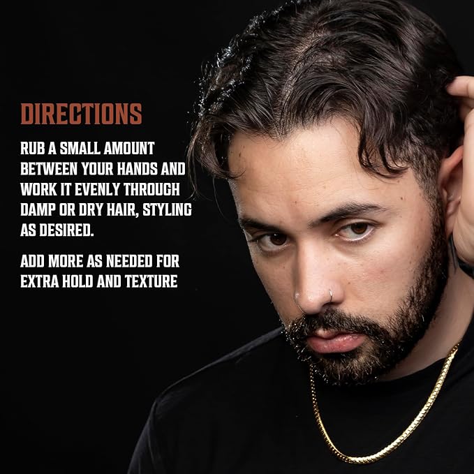 Viking Revolution Hair Paste for Men - Sandalwood Scented Texture Paste - Medium Hold, Natural Finish - Matte Look, Easy Wash Out, Non-Greasy Styling Cream for All Day Control (3.5oz)