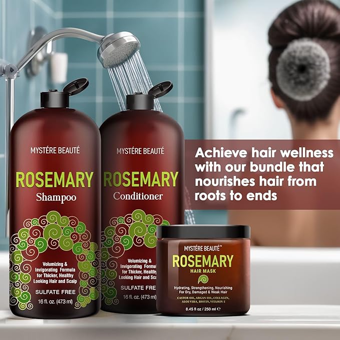 Rosemary Shampoo, Gifts for Women, Unique Gifts for Women, Best Friend Birthday Gifts, Funny Birthday Gifts for Women,Friendship Gifts for Women Friends, Rosemary Shampoo and Conditioner & Hair Mask