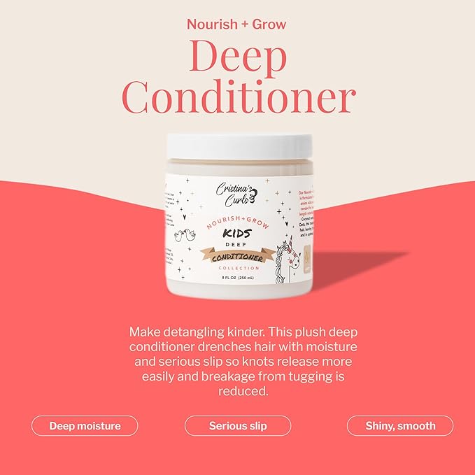 Cristina's Curls Kids Shampoo And Deep Conditioner Set – Gentle Cleanse And Detangling Slip