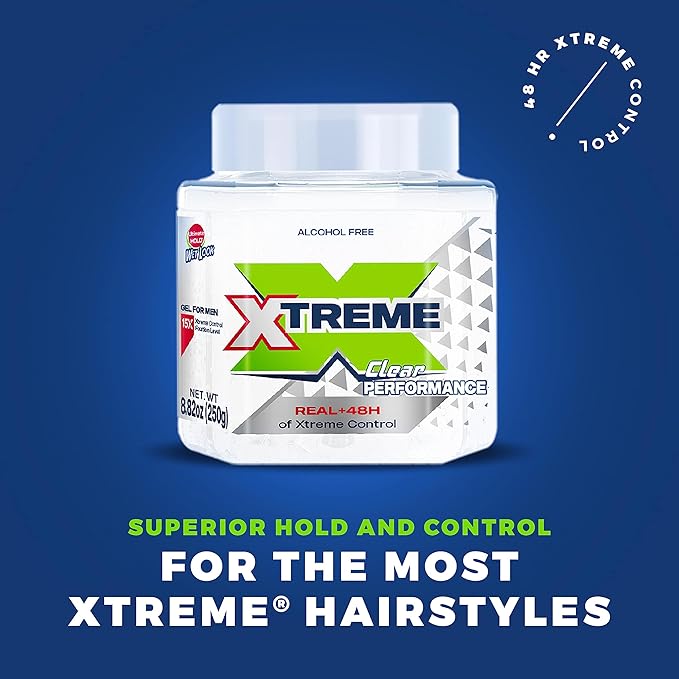 Xtreme Performance Clear Styling Hair Gel with Aloe Vera, 8.82 oz Jar (Pack of 12)