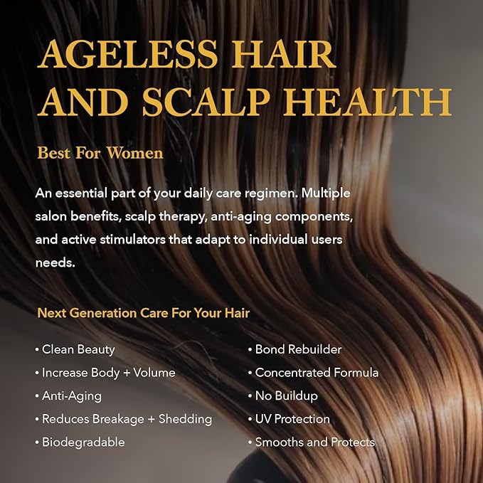 Ageless, Daily Leave In Scalp & Hair Growth Topical Treatment for Women. Promotes Healthy Scalp & Hair Regrowth, 2 fl oz