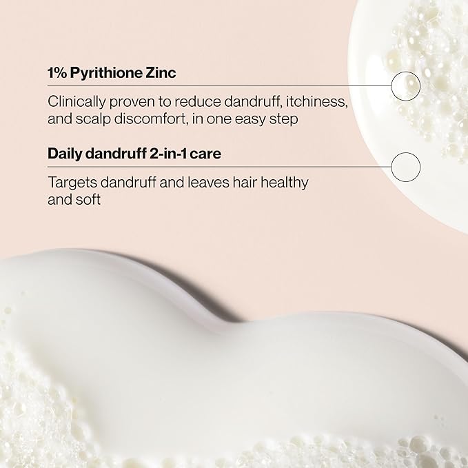 Suave Anti Dandruff 2 IN 1 Shampoo & Conditioner For Women, Classic Clean, 1% Pyrithione Zinc Dandruff Treatment, Controls Flakes, Itch & Dry Scalp, 6 Count, 12.6 FL OZ