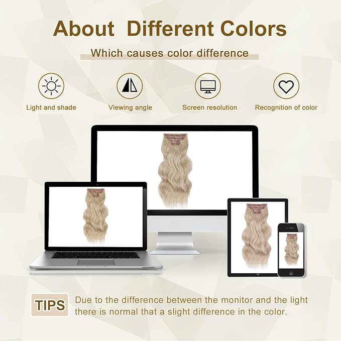 Vigorous Clip in Hair Extensions 20Inch Blonde Hair Extensions Clip Ins 4Pcs Long Wavy Soft Synthetic Hairpieces for Women