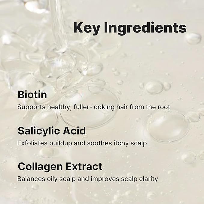 Korean Oil Control Shampoo | Scalp Deep Cleansing Clarifying Shampoo for Thinning Hair, Oily Roots, Volume Boost & Dandruff Care (16.23 fl oz)