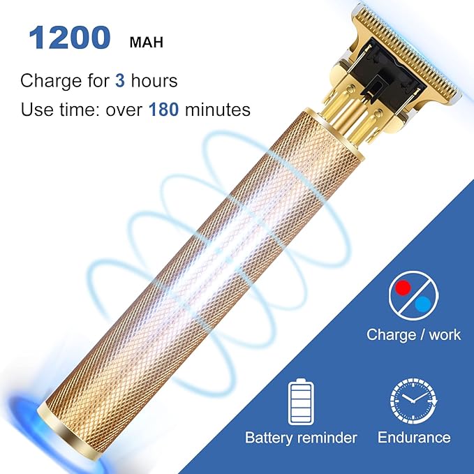 YOGINGO Professional Beard Trimmer for Men, Cordless Rechargeable Hair Trimmer for Men,T-Blade Hair Clippers,Hair Cutting Kit with Guide Combs, Gifts for Men