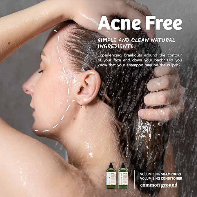 Common Ground Volumizing Natural Shampoo, Paraben and Cruelty Free, Vegan, Plant-Based, Botanical Magnolia Scent, Avocado Oil, pH5.5, Healthy Scalp, Shine, Color Safe for Men, Women