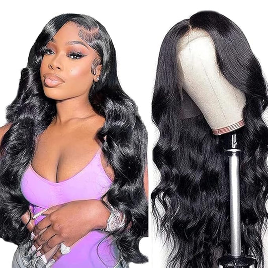 26 Inch 13x5 Body Wave Lace Front Wigs Human Hair For Women 180% Density HD Lace Frontal Wigs Pre Plucked Natural Hairline