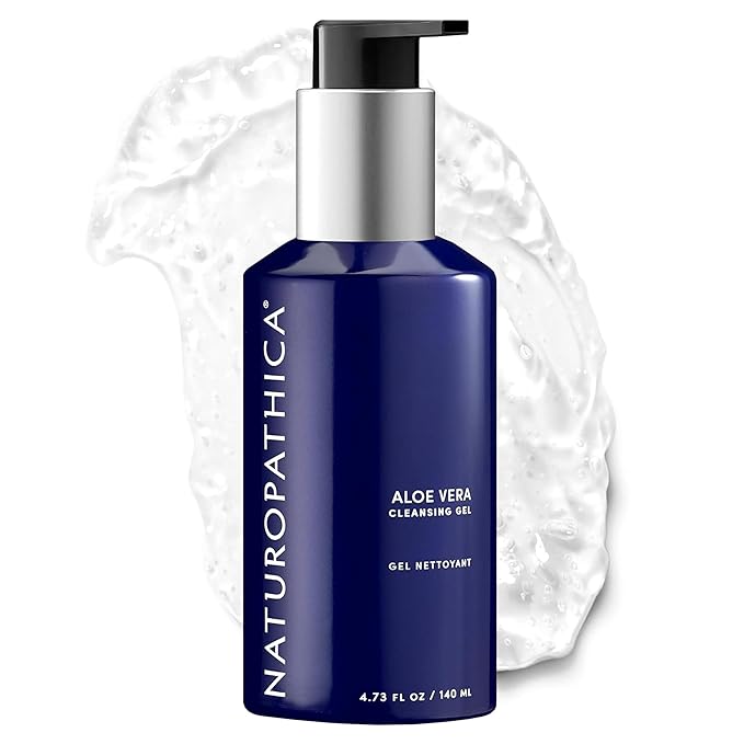 Naturopathica Aloe Vera Cleansing Gel, Facial Cleanser with Aloe Vera and Lavender, Clarifying Face Wash for Men and Women, 4.73 fl oz
