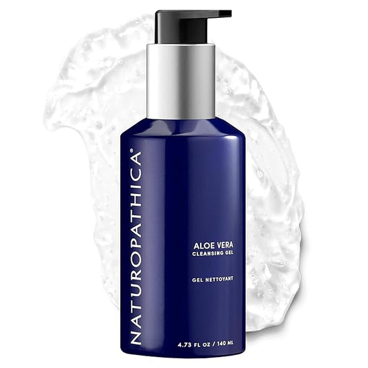 Naturopathica Aloe Vera Cleansing Gel, Facial Cleanser with Aloe Vera and Lavender, Clarifying Face Wash for Men and Women, 4.73 fl oz