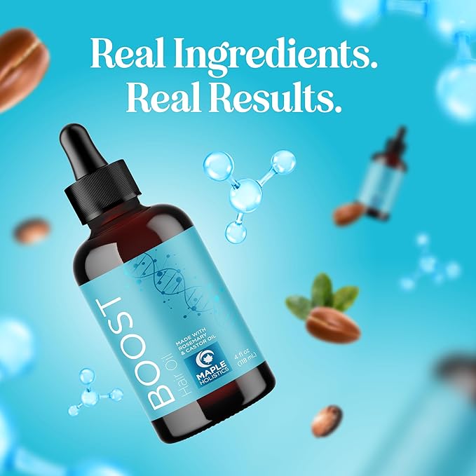 Volumizing Rosemary Hair Oil Serum - Moisturizing Scalp and Hair Oil for Men & Women Infused with Amla Black Castor Pumpkin Argan & Jojoba - Lightweight Hydrating Vegan & Color Safe (Herbal Scent)