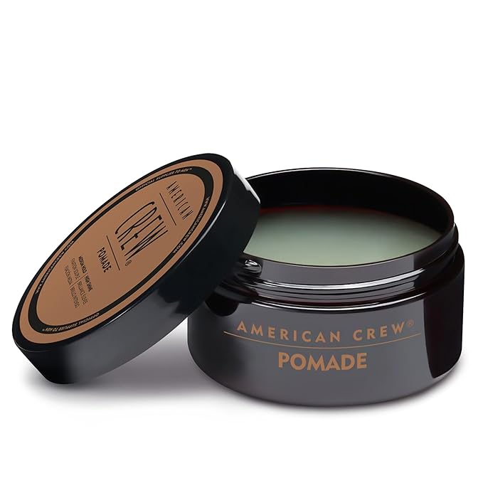 American Crew Men's Hair Pomade, Like Hair Gel with Medium Hold & High Shine, Travel Size, Stocking Stuffer for Him, 1.7 oz