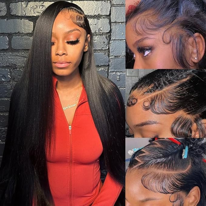 20 Inch Straight Wigs Human Hair 200 Density 13x6 HD Lace Front Wigs Human Hair Pre Plucked Glueless Wig with Baby Hair Straight Lace Front Wigs for Women