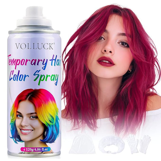 Pink Hair Spray, Hair Color Spray 1-Day Hair Dye Colored for Kids Women Men, Hair Wax Color Washable, Hair Paint Halloween Fast-Drying 4.06 Fl Oz
