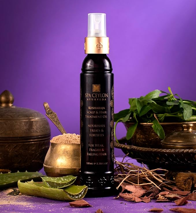 SPA CEYLON Kesharaja Scalp & Hair Treatment Oil | Ayurvedic WonderHerbs Infused | Scalp Hydration | Hair and Scalp Wellness | Ideal for Fragile and Falling Hair