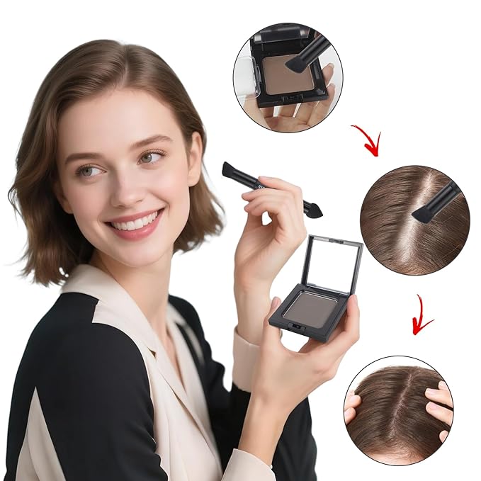 VOLLUCK Root Touch up Powder, Long-lasting Gray Hair Cover up Powder for All Hair Types, Waterproof for Women and Men (Blonde, 0.42 0unce)