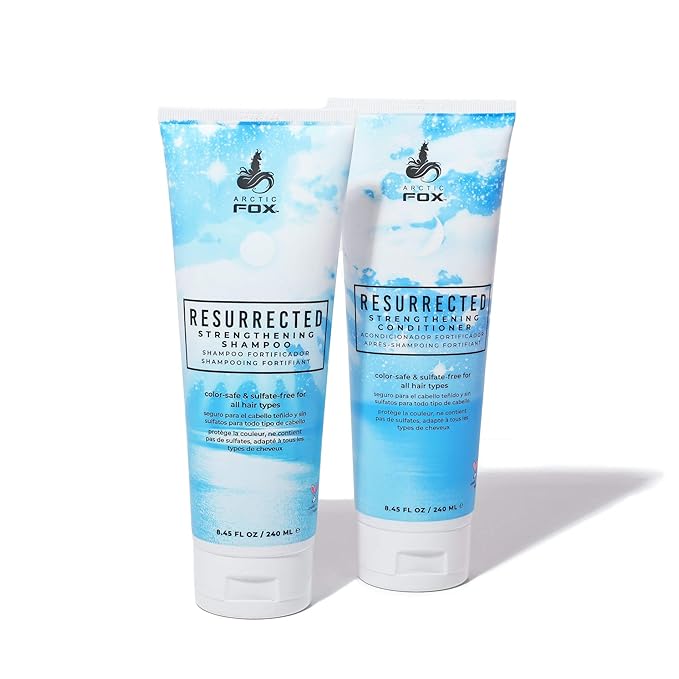 ARCTIC FOX VEGAN & CRUELTY FREE RESURRECTED STRENGTHENING COLOR SAFE & SULFATE FREE SHAMPOO AND CONDITIONER FOR ALL HAIR TYPES (SHAMPOO & CONDITIONER)