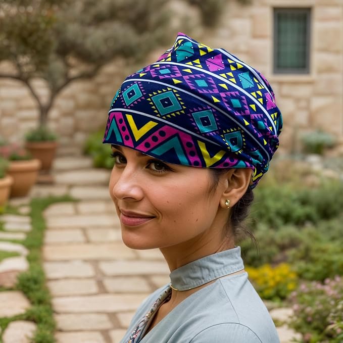 1 Pack Boho Headbands Stretch Paisley Print Bandana Headband Criss Cross Hair Bands Knotted Head Wrap Yoga Daily for Women and Girls (Purple Ethnic)