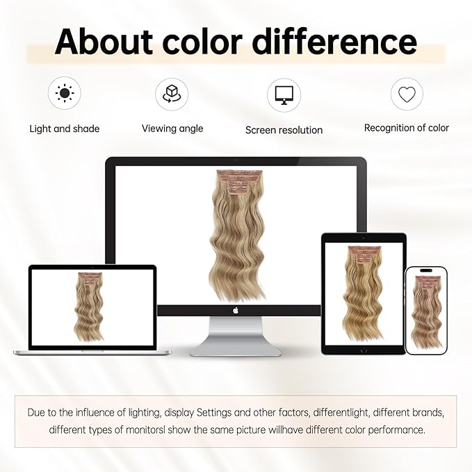 Vigorous Clip in Hair Extensions 4PCS Blonde mix Bleach Blonde Long Wavy Hairpieces 20Inch Hair Extensions Clip Ins Soft Synthetic Hairpieces for Women