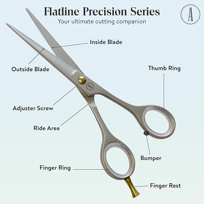 ANDUSTRIAL - Professional Hair Cutting And Thinning Scissors/Shears For Men/Women/Home/Salon - Premium High Carbon Steel Quality - Smooth And Sharp - 6 Inch, Silver